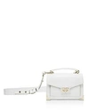 The Kooples Emily Croc-embossed Leather Mini Crossbody In White