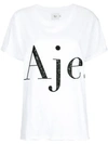 Aje Sequin Embellished Logo T-shirt In White