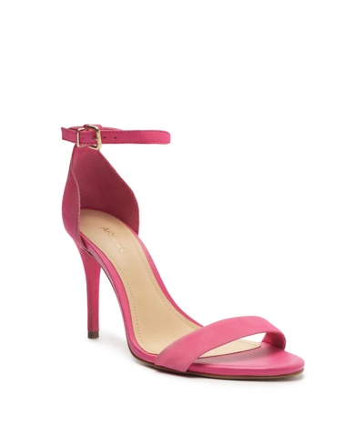 Arezzo Women's Isabelli High Stiletto Sandals Women's Shoes In Pink Nubuck