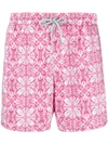 Capricode Printed Swim Shorts In Pink