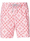 Capricode Printed Swim Shorts In Red