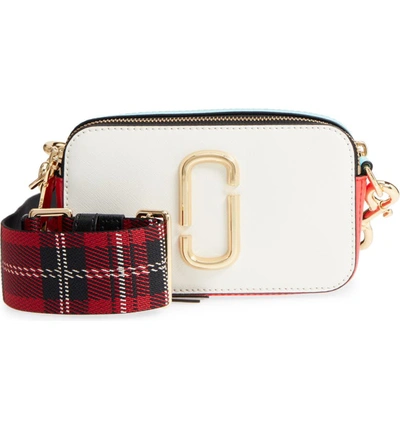 Marc Jacobs Snapshot Multicolor Leather Camera Bag In Light Grey