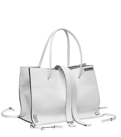 Stuart Weitzman The Shopping Tote Large In Snow Leather