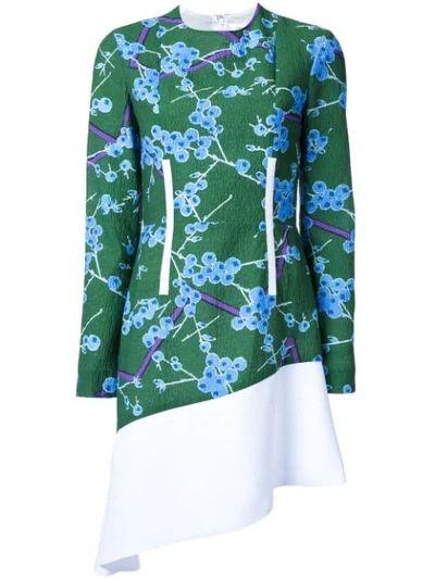 Carven Floral Pattern Dress In Green