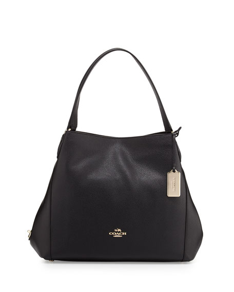 Coach Edie 31 Leather Shoulder Bag, Black | ModeSens