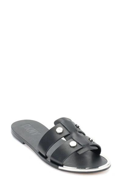 Dkny Glynn Studded Slide Sandal In Black