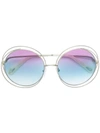 Chloé Carlina Round Sunglasses In Pink
