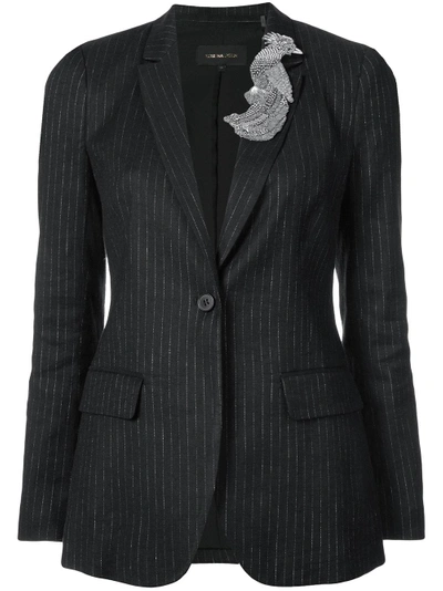 Kobi Halperin Striped Embellished Blazer - Black