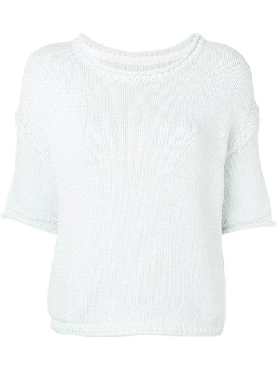Humanoid Short Sleeve Knit Top In Neutrals