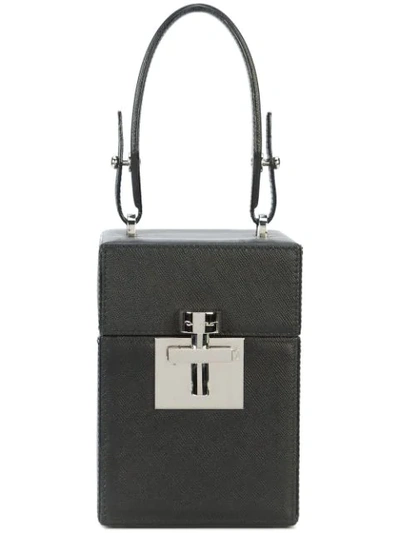 Oscar De La Renta Women's Alibi Beaded Top Handle Box Bag In Black