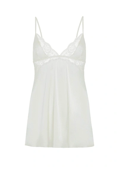 Gilda & Pearl Silk Lovers Of Montparnasse Babydoll In White