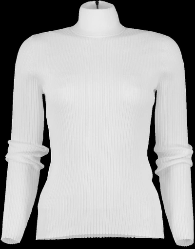 Michael Kors Ribbed Pullover In White