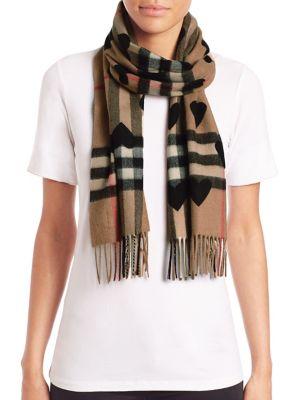 burberry heart print scarf