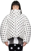 Marni Polka-dot Quilted Jacket In White