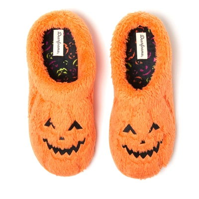 Dearfoams Men's Adult Jack-o-lantern Clog Slippers In Mandarin