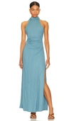 Free People Athea Maxi Dress In Ancient Turquoise