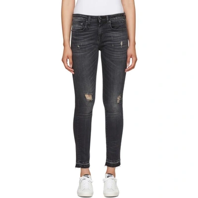 R13 Black Alison Skinny Jeans In Strummerblk