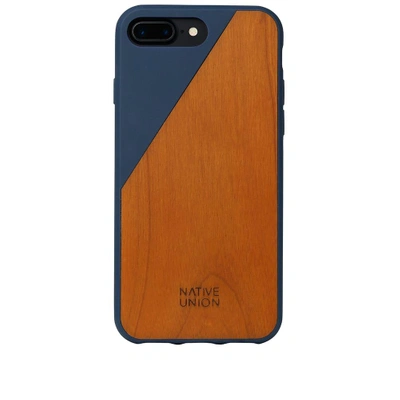 Native Union Wood Edition Clic Iphone 7/8 Plus Case In Blue