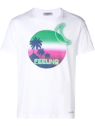 Valentino Feelings Graphic T-shirt In White