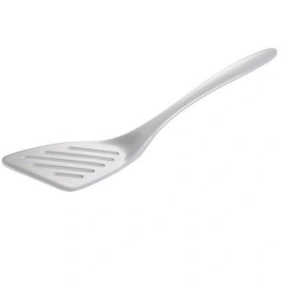 Gourmac 12-inch Melamine Slotted Turner Spatula In White