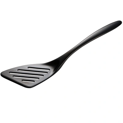 Gourmac 12-inch Melamine Slotted Turner Spatula In Black