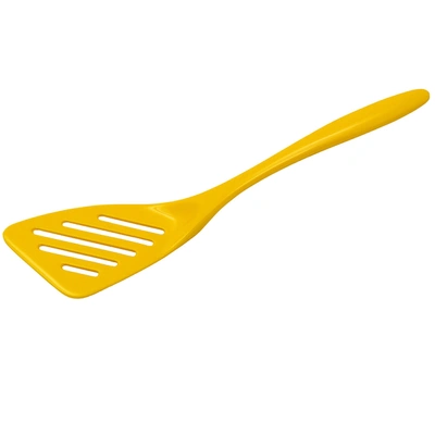Gourmac 12-inch Melamine Slotted Turner Spatula In Yellow