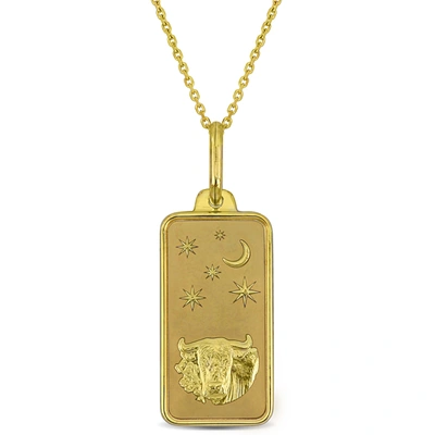 Mimi & Max Taurus Horoscope Necklace In 10k Yellow Gold