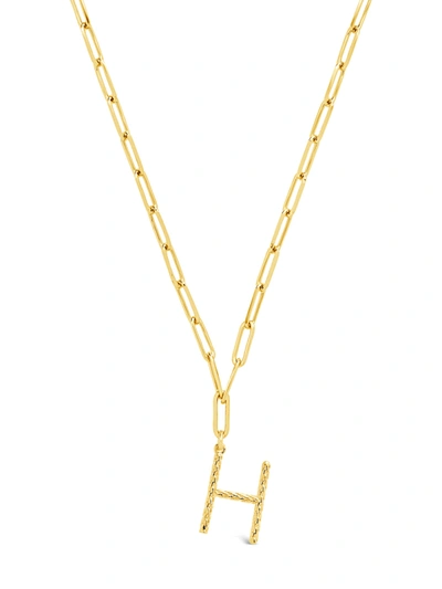 Sterling Forever Braided Initial Pendant Necklace In Multi