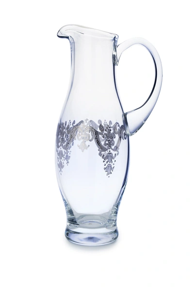 Classic Touch Decor Pitcher With Sterling Silver Artwork