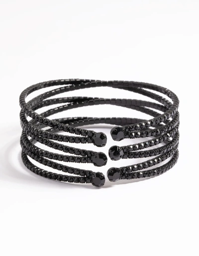 Lovisa Zig Zag Open Cuff Bracelet In Black