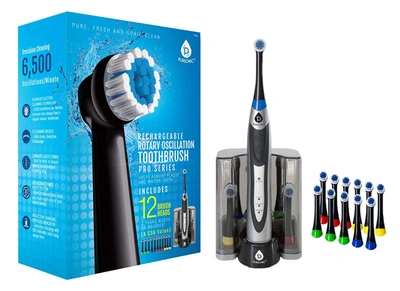 Pursonic Deluxe Ultra High Powered Rotary Oscillating Rechargeable Electric Toothbrush With Dock Charger & 12
