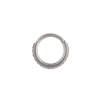 Lovisa Rhodium Diamante Hinged Ring Clicker Earring In Silver