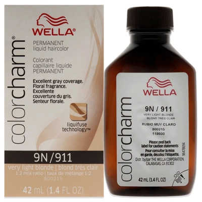 Wella Color Charm Permanent Liquid Haircolor - 911 9n Very Light Blonde By  For Unisex - 1.4 oz Hair