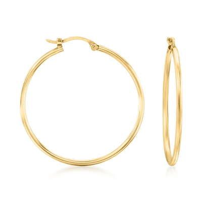 Ross-simons 1.5mm 14kt Yellow Gold Large Hoop Earrings In White