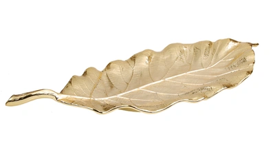 Classic Touch Decor Gold Leaf Dish - 19.75"l