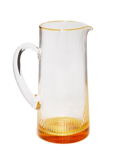 Classic Touch Decor Pitcher With Gold Dipped Bottom And Gold Rim