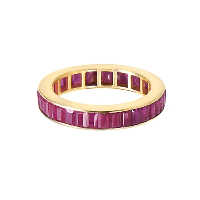 Fine Jewelry Baguette Ruby Eternity Band 14k Gold In Multi