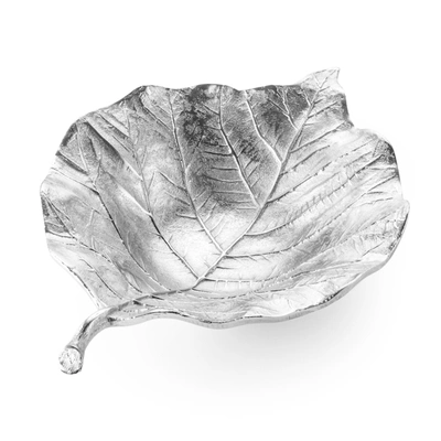 Classic Touch Decor 12.5" Silver Leaf Tray