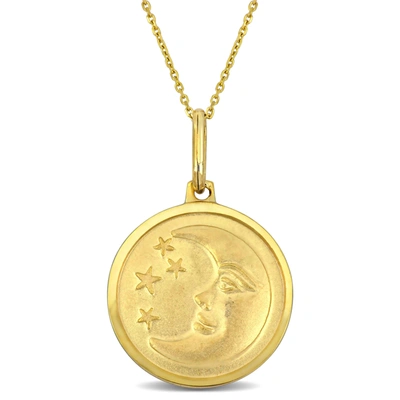 Mimi & Max Moon Necklace In 10k Yellow Gold