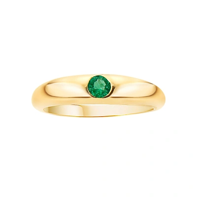 Fine Jewelry Donut Band With Emerald Center Stone 14k Gold In Multi