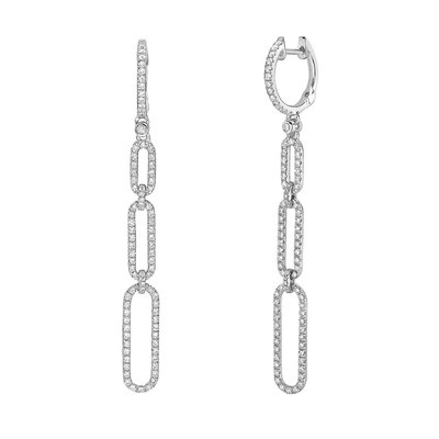 Fine Jewelry Link Drop Earrings 14k Gold In Silver