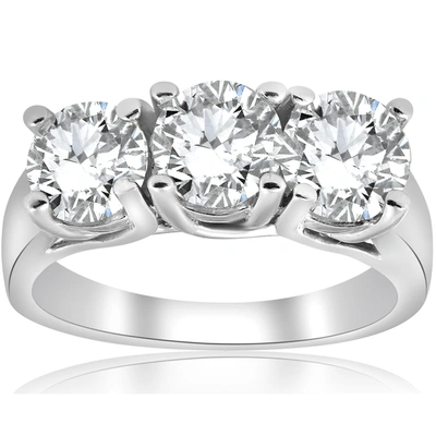 Pompeii3 1ct Three Stone Diamond Engagement Ring 14k White Gold In Multi