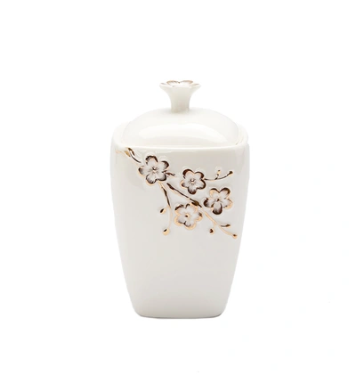 Classic Touch Decor Sugar Bowl Gold Floral Artwork