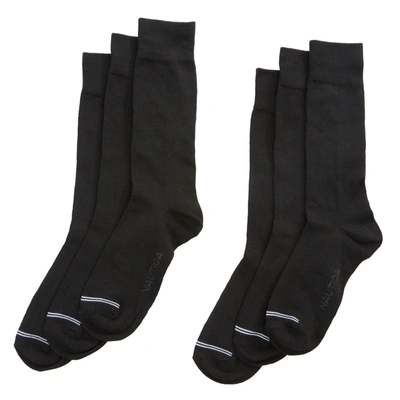 Nautica Mens Solid Ribbed Dress Socks, 5-pack In Multi