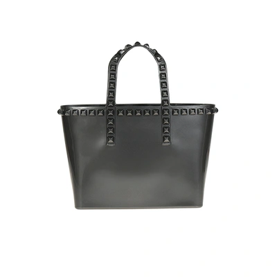 Carmensol.com Miriam Micro Mini Tote Metallic In Grey