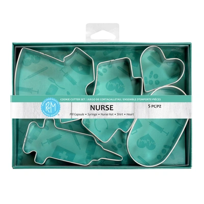 R & M International 5 Piece Nurse Shapes Cookie Cutter Set In Silver