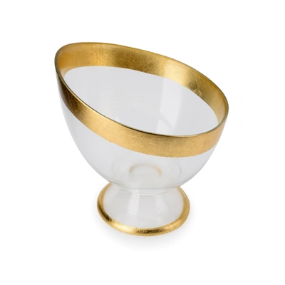 Classic Touch Decor Footed Candy Bowl- Gold