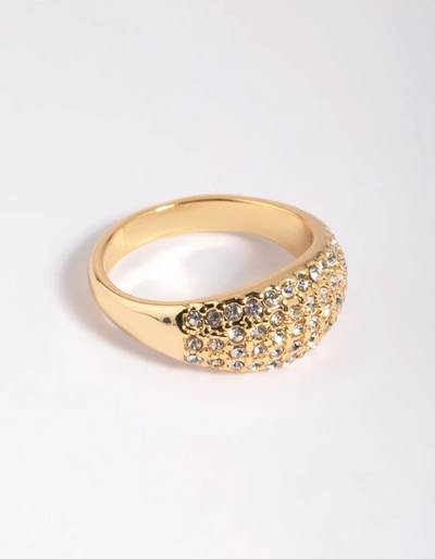 Lovisa Gold Diamante Ring In Multi