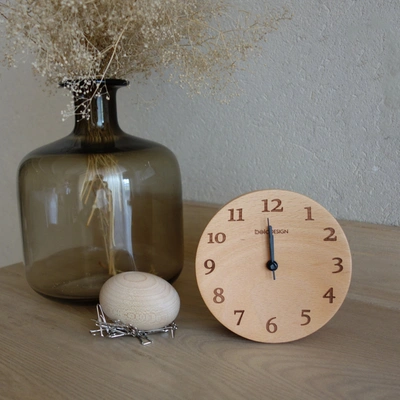 The Decent Living Beech Wood Tabletop Clock - Digit