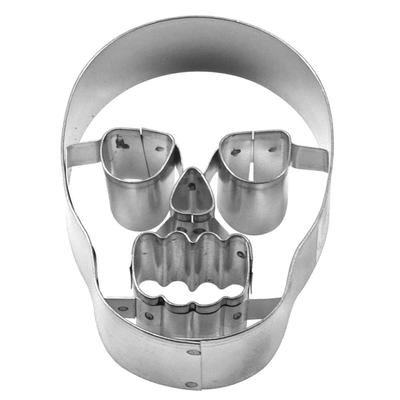 R & M International 3.5-inch Skull Cookie Cutter In Silver